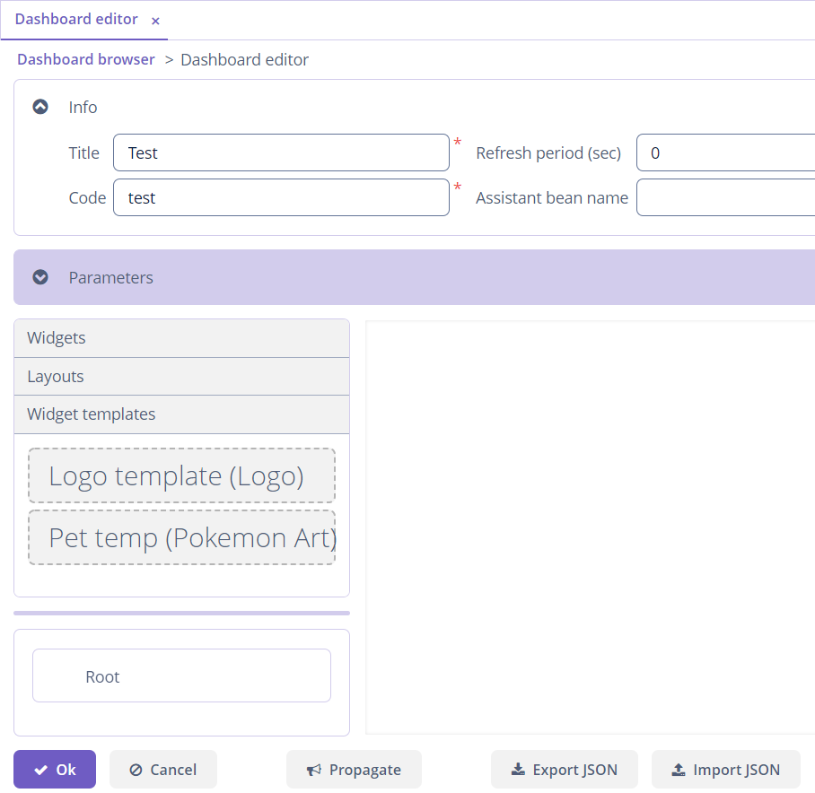 template dashboard