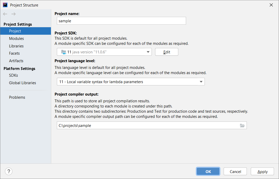 new project structure