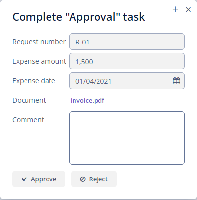 approval form