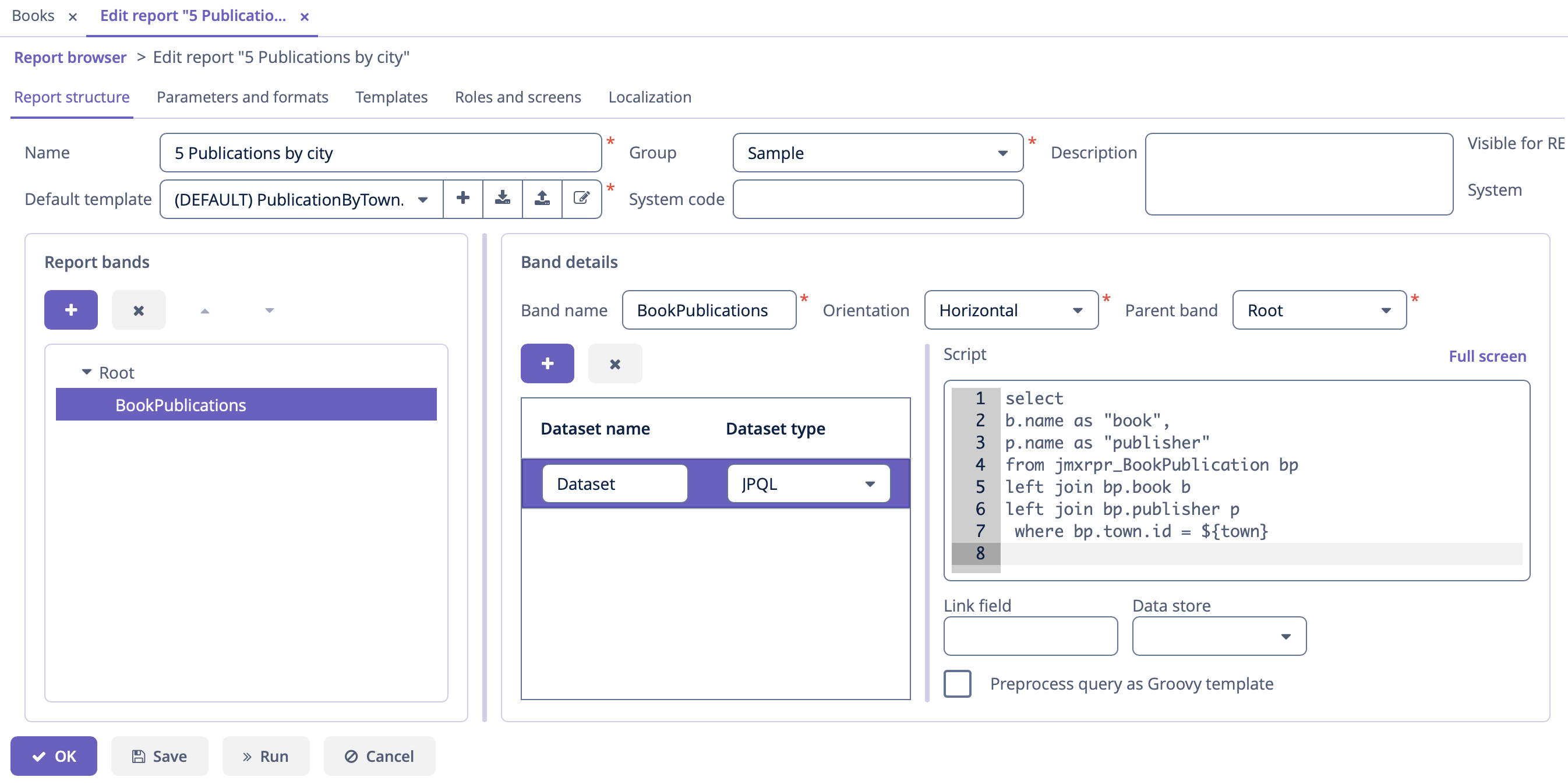 html groovy structure