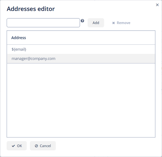 address editor