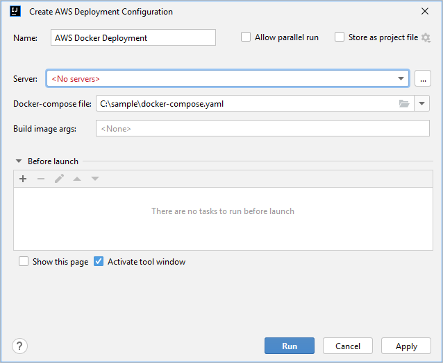 aws deployment configuration