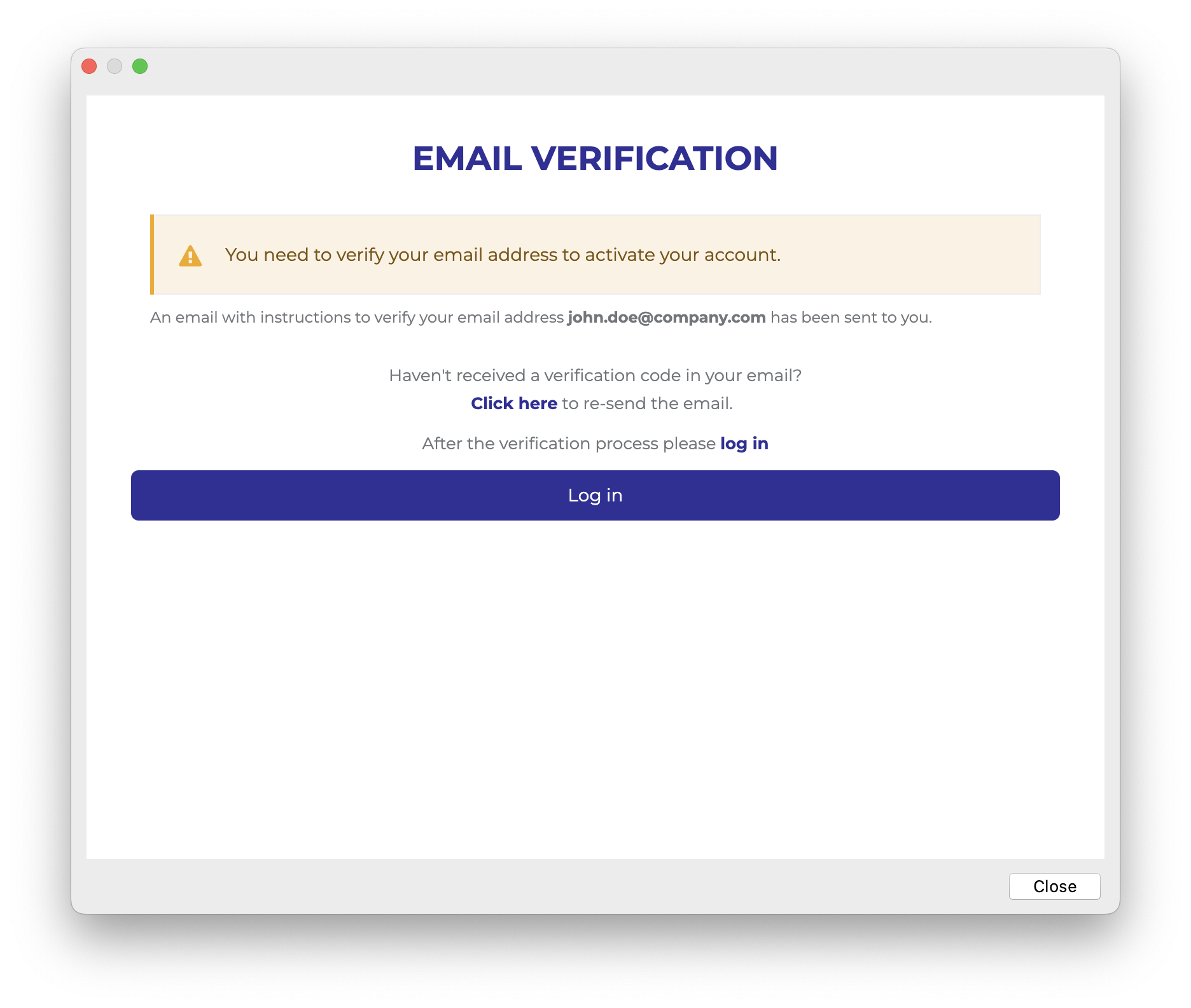 email verification