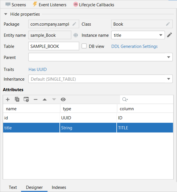 entity instance auto