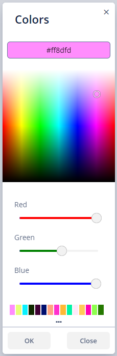 color picker history