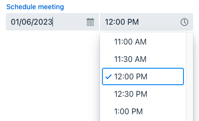 date time picker step