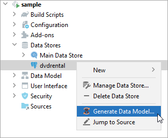 generate data model item