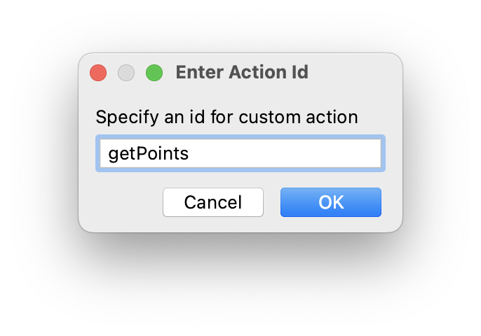 action id dialog
