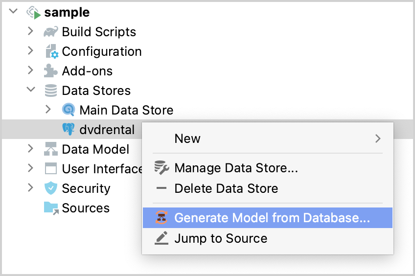 generate data model item