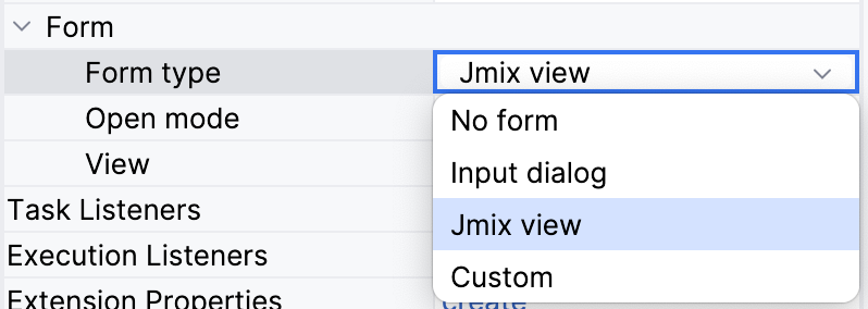 set jmix view type