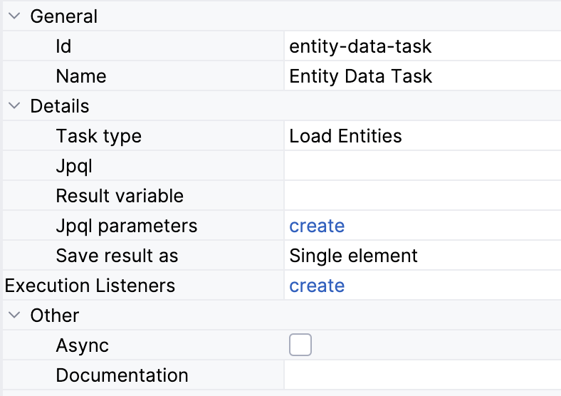 data task properties