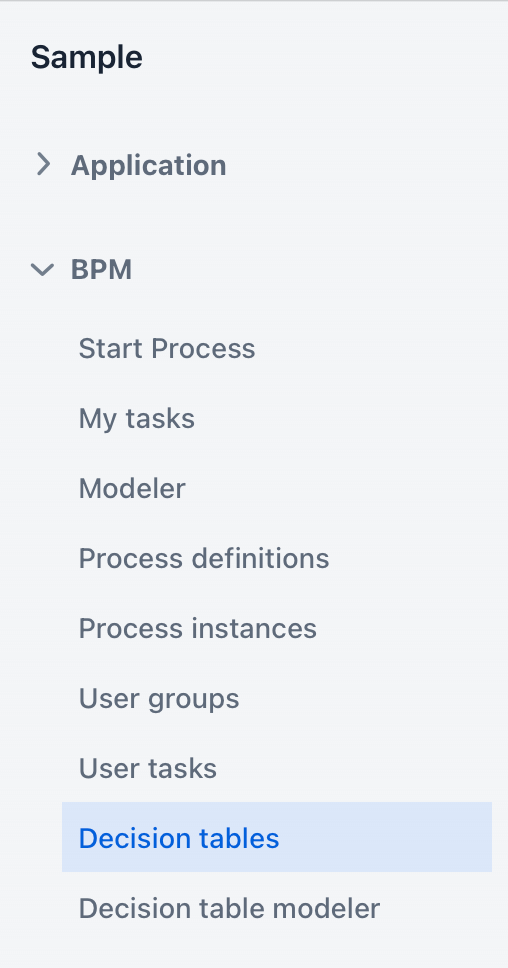 bpm decision tables