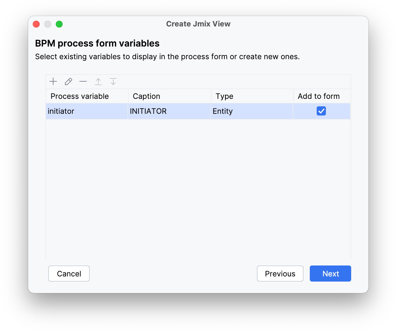 variable to form