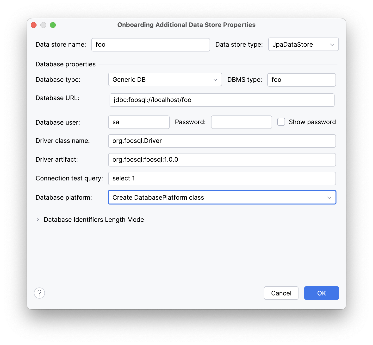 data store unsupported