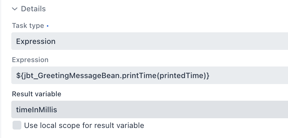expression service task