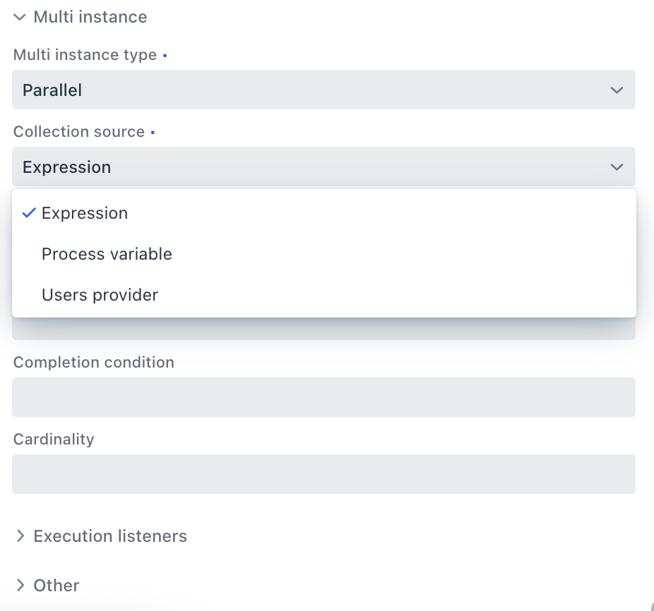 collection source user task