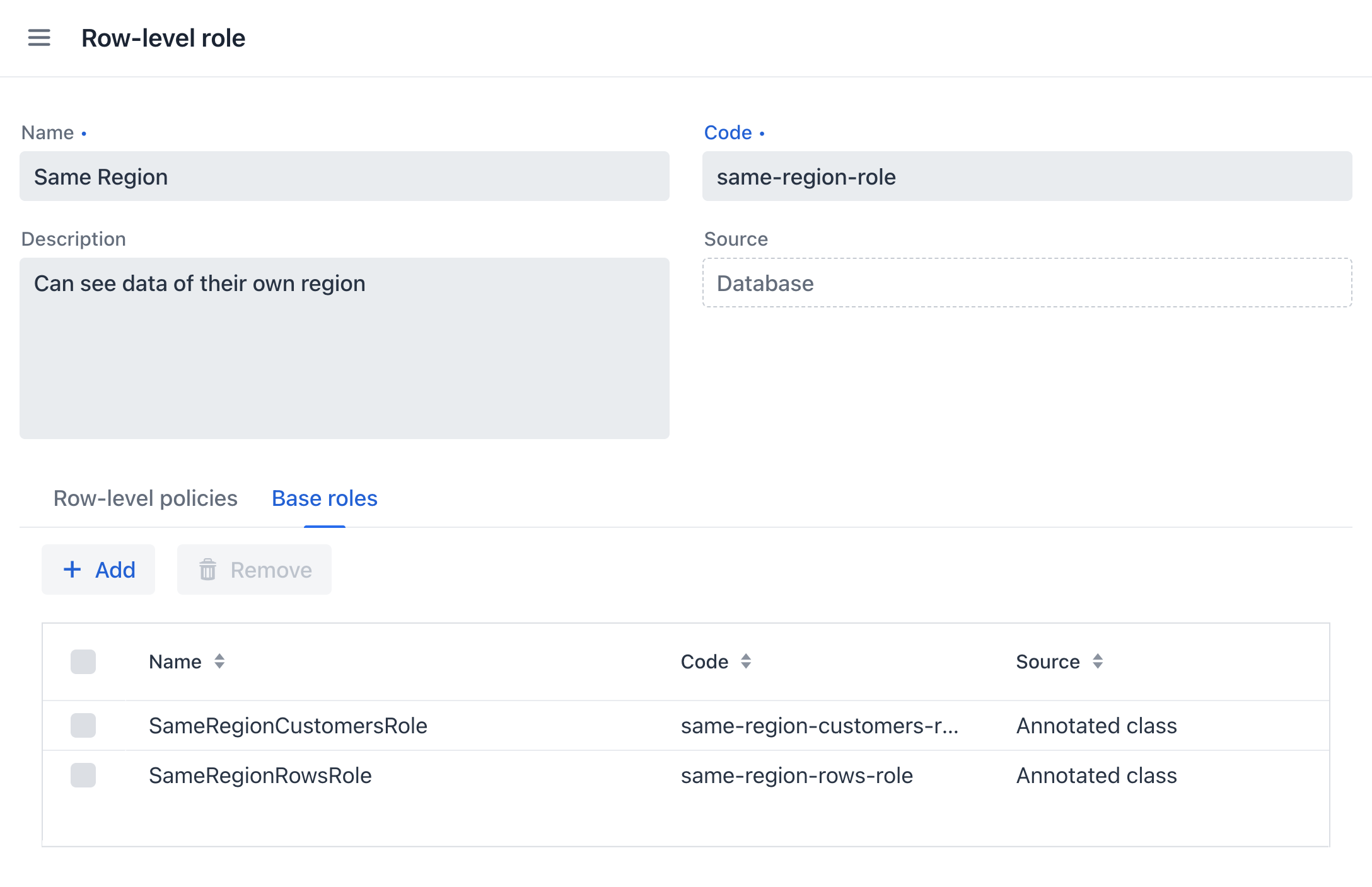 combined runtime row level role