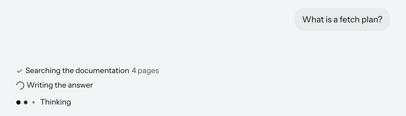 Thinking status feed