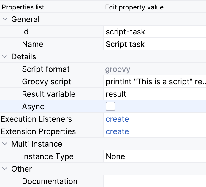 script task properties