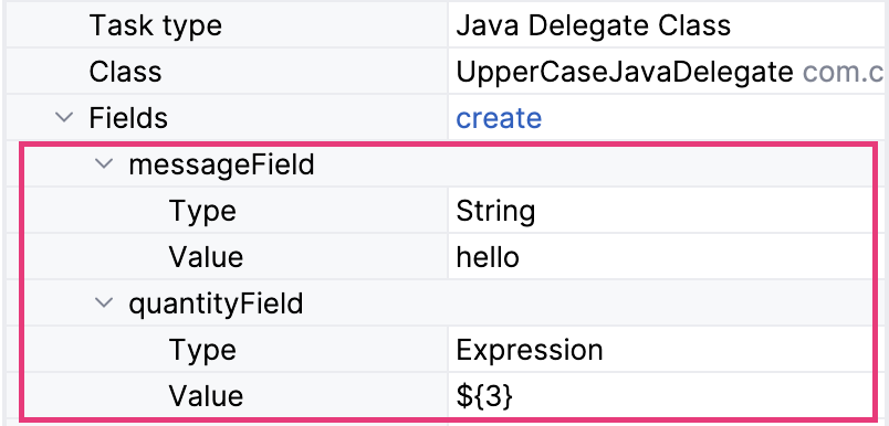 field injection properties