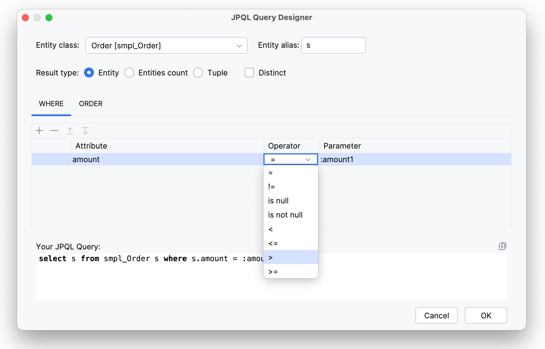 jpql operations