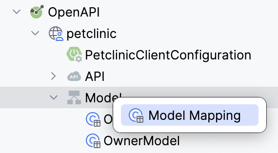 model mapping command