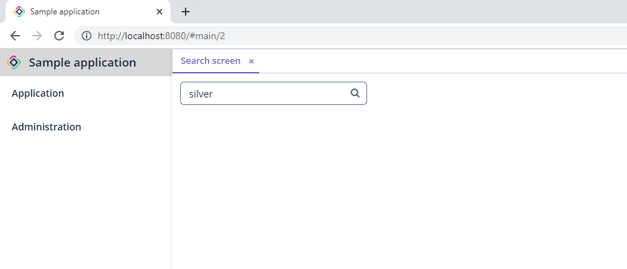 search screen