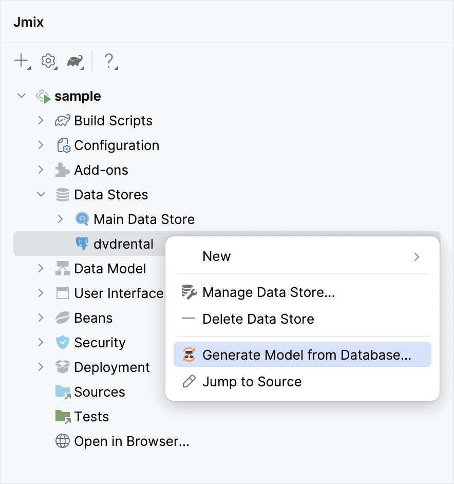 generate data model item